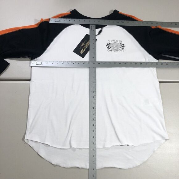 Harley Davidson Women's 120th Anniversary Long Sleeve Knit Top White XL - Picture 3 of 12